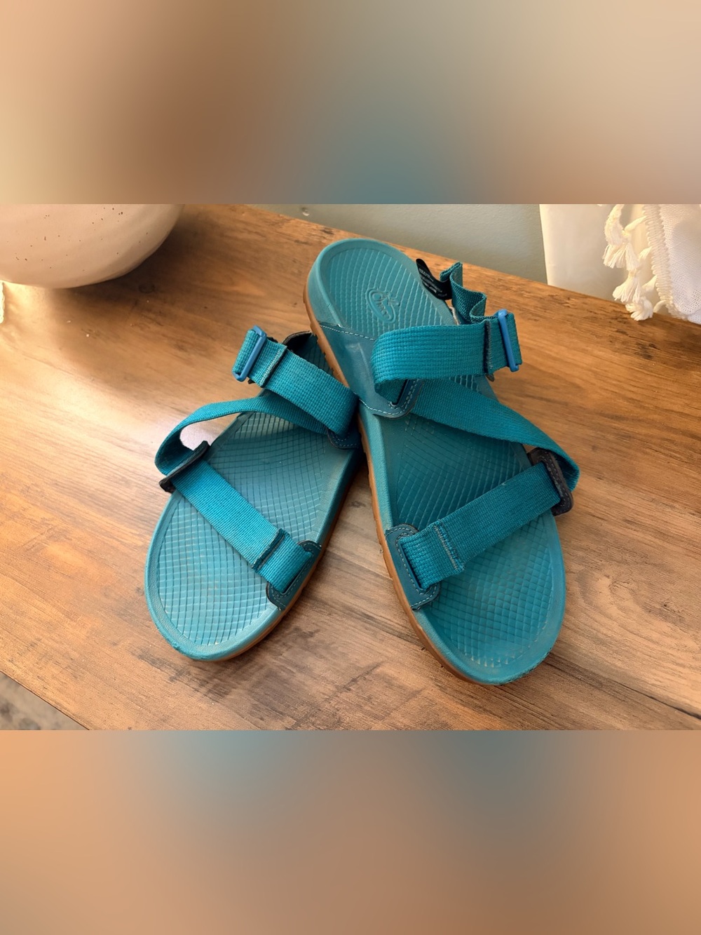 Chaco Women’s Teal Strappy Slide Sandals - Women’s Size 10